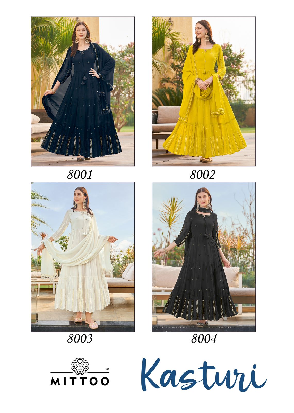 Kasturi By Mittoo Dupatta With Anarkali Kurtis Catalog